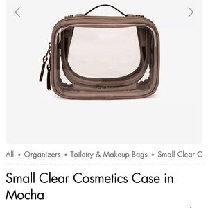 Calpak Small Clear Cosmetics Case - Mocha